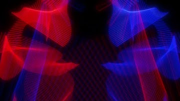 Wireframe Duality Blue and Red 4K Party Loop Animated Motion Background Wallpaper Screensaver