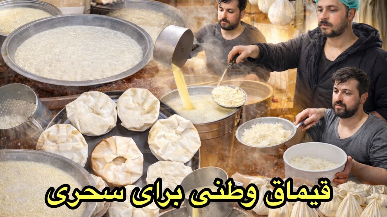How to Make Mazar Traditional Qaymaq طرز تهیه قیماق وطنی مزاری | برای سحری رمضان