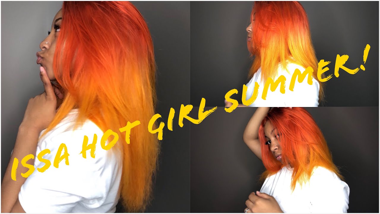 🔥EASY & AFFORDABLE🔥Red Orange Ombré Color! WATERCOLOR METHOD| Adore Hair  Color💥|| ShaniaJayy - YouTube