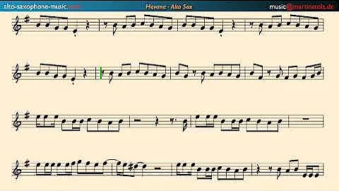 How to play "Havana" by Camila Cabello with your Alto Saxophone