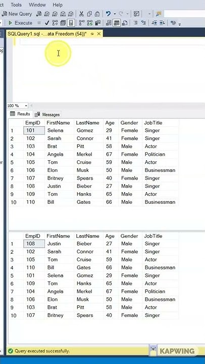 SQL: ORDER BY- Sort result in ascending and descending order - YouTube