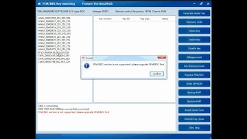 CGDI BMW ～FEM BDC version is not supported
