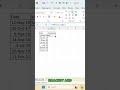 Turn dates weekdays #excel #dataanlysis #exceltext