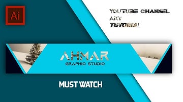 How to make a YouTube banner in adobe illustrator|tutorial