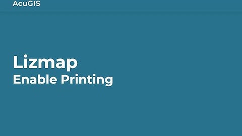 Lizmap: Enable Printing