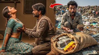 A poor man gets lakhs of rupees from rubbish. So what was he doing with that money? Hindi Story