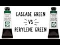 Daniel Smith Color Showdown Ep. 6: Cascade Green vs Perylene Green | Watercolors Comparison