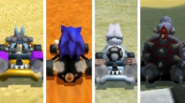 Mario Kart 7 - All Custom Characters Losing Animations (8th Place)