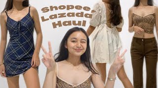 SHOPEE & LAZADA HAUL!🤎 (cute clothes under Php 500) screenshot 1