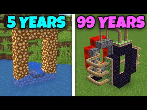 building nether portals at different ages