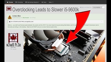 Overclocking Leads to Slower i5-9600k?!?!?