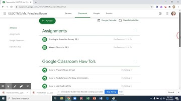 How to use Google Classroom Stream/Classwork Tabs