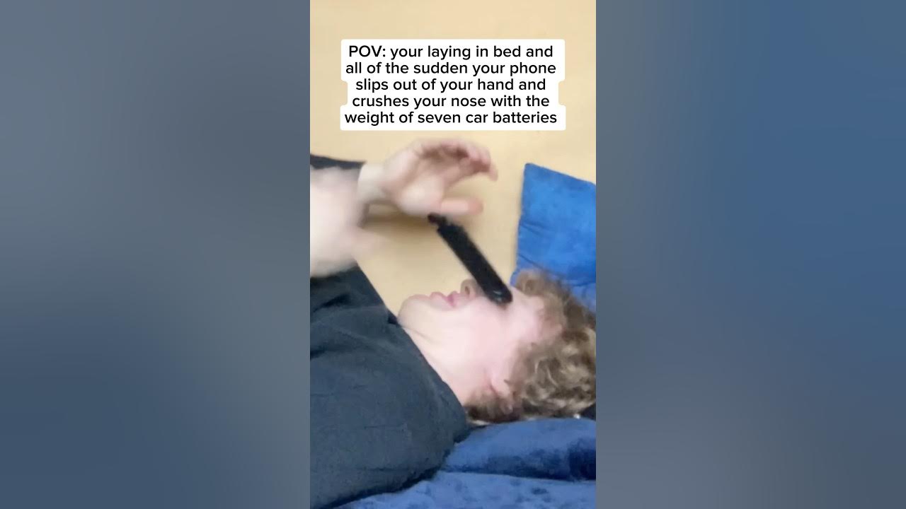 When your phone almost breaks your nose Funny Joke Hilarious Fail 