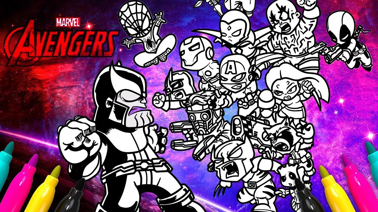 new avengers infinity war coloring set avengers vs thanos youtube