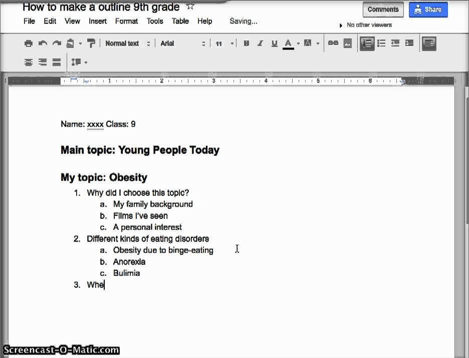 How to make an outline for your research paper