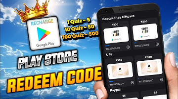 FREE REDEEM CODES INSTANT 👑 | PLAY QUIZ & GET FREE REDEEM CODE | HOW TO GET GOOGLE PLAY REDEEM CODE