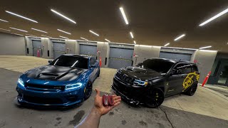 JEEP TRACKHAWK CHASING HELLCAT THROUGH MIAMI AT NIGHT POV DRIVE! #trackhawk #hellcat
