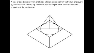 Isometric projection Problem No 38 Engineering drawing, Isometric Computer Aided engineering drawing