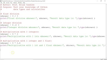 Python Data Types and Arithmetic Operators