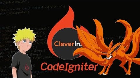 Codeigniter 3 - Satu Jam From Newbie To Kyubie