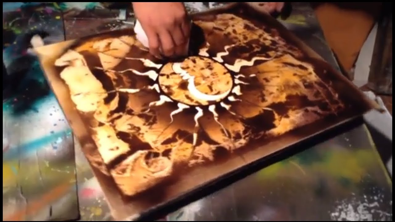 Eclipse Spray paint art by Porfirio Jimenez C. YouTube
