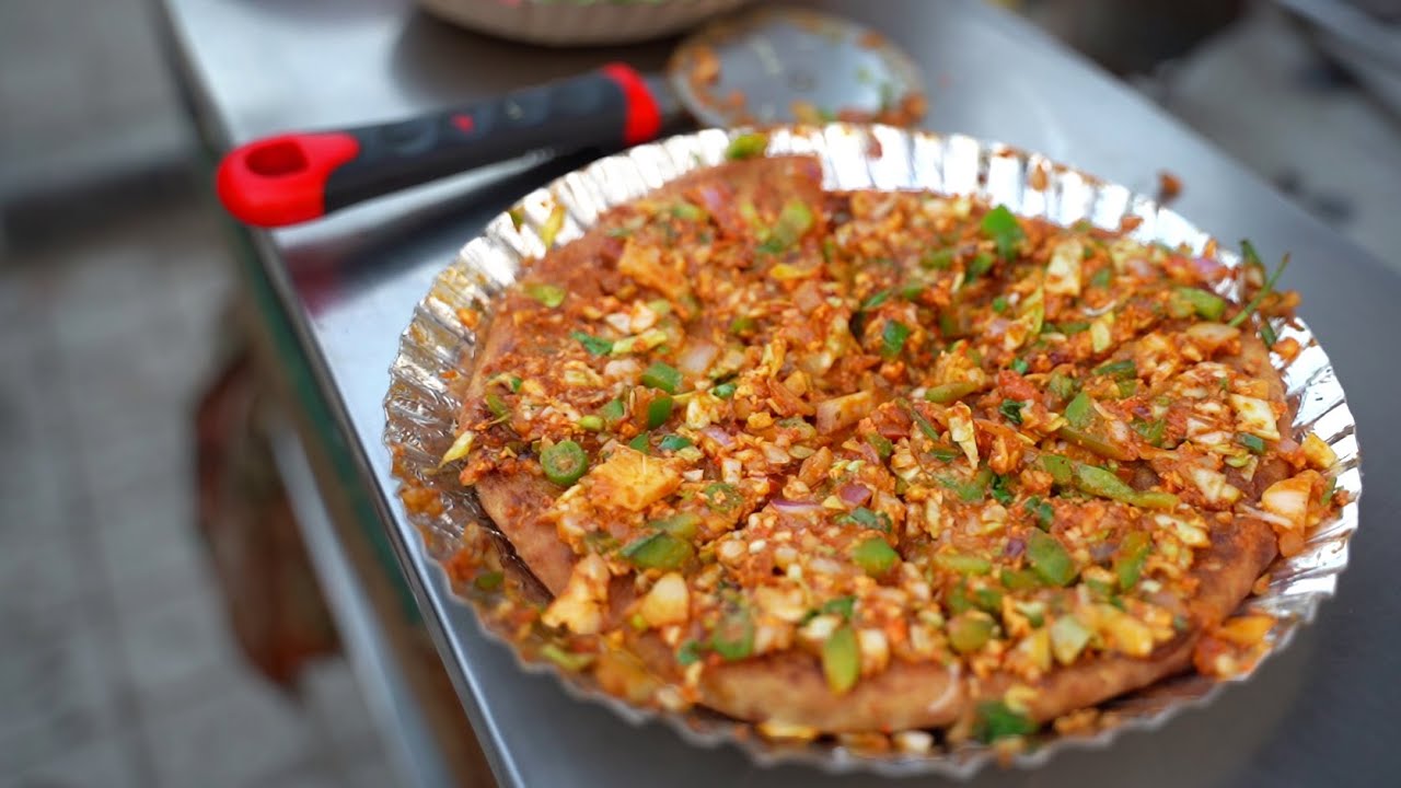 Veg Stuffed Layer Paratha || Cheesy Street Paratha || Street Food India | Tasty Street Food