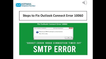 1-888-726-3195 Steps to Fix Outlook Connect Error 10060
