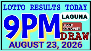 Lotto Results Today August 23, 2026 9pm draw swertres lotto results 2d 3d Ez2 laguna