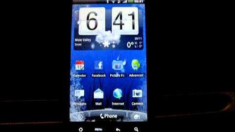 HTC Desire HD Weather Animation Snow