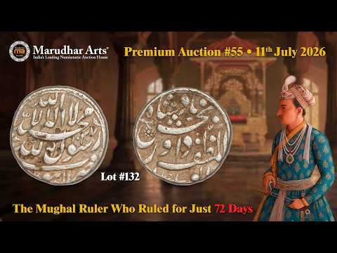 72 Day Badshah of Hindustan, Dawar Bakhsh Rare Coin Auction ₹18–22 Lakhs in Marudhar Arts Auction