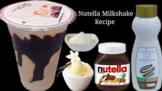 how to make Nutella milkshake! Nutella milkshake recipe