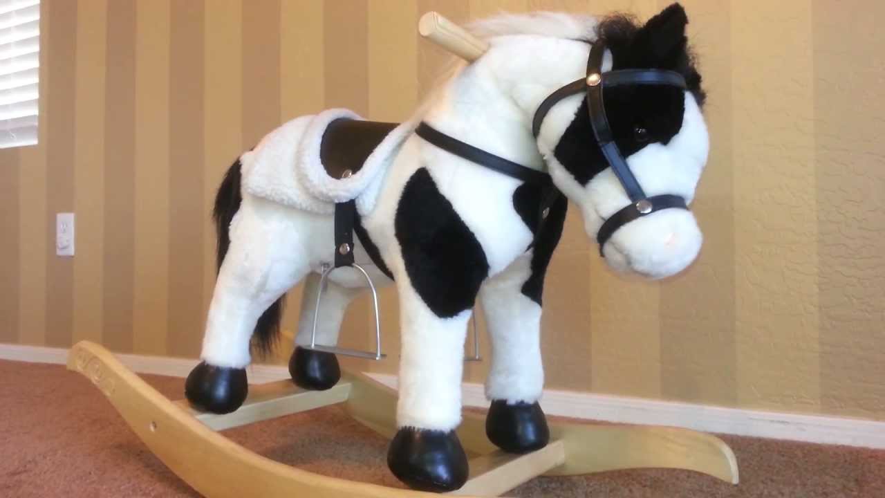 chrisha playful plush rocking horse