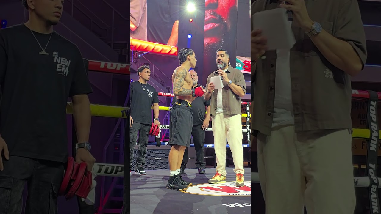 Juanmita Lopez entrevista por "Playmaker" en el "Public Workout" de Top Rank 🥊🥊 ZAYAS VS BARAOU 🥊🥊