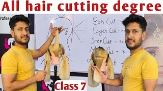 Hair cutting degree all hair cutting degree पर करना सीखे class 7