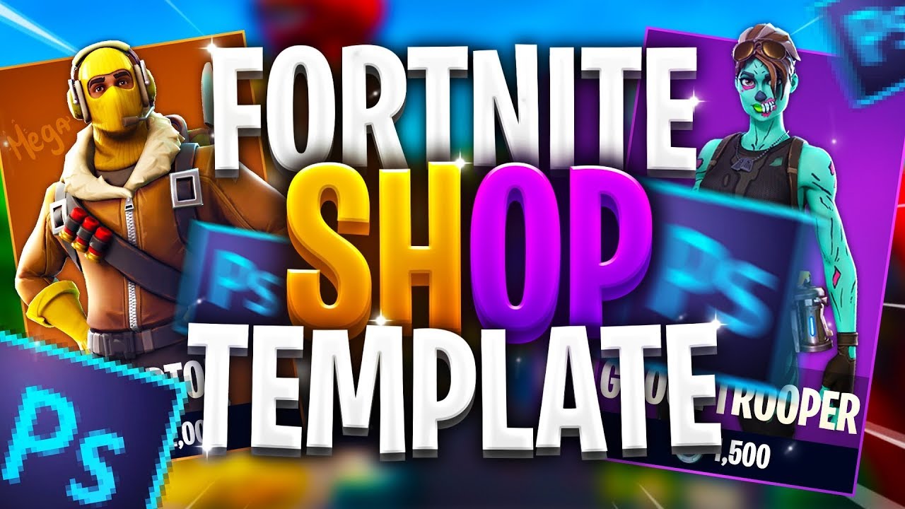Free Fortnite Shop Template Photoshop Pack Youtube