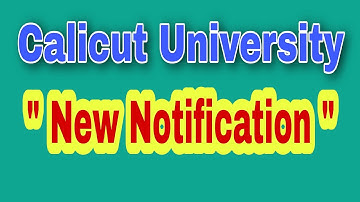First Semester Exam Registration Link Published | Calicut University