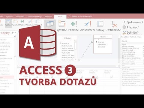 Video: Jak Vytvořit Dotaz V Ms Access