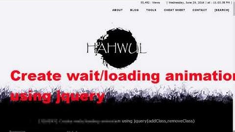 [JQUERY] Create wait/loading animation using jquery(로딩화면 만들기)
