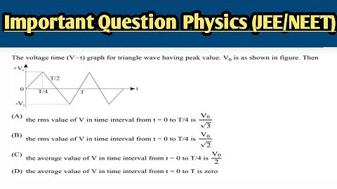 AC Chapter Important Question | RMS & Average Value from Voltage Graph | JEE NEET Physics