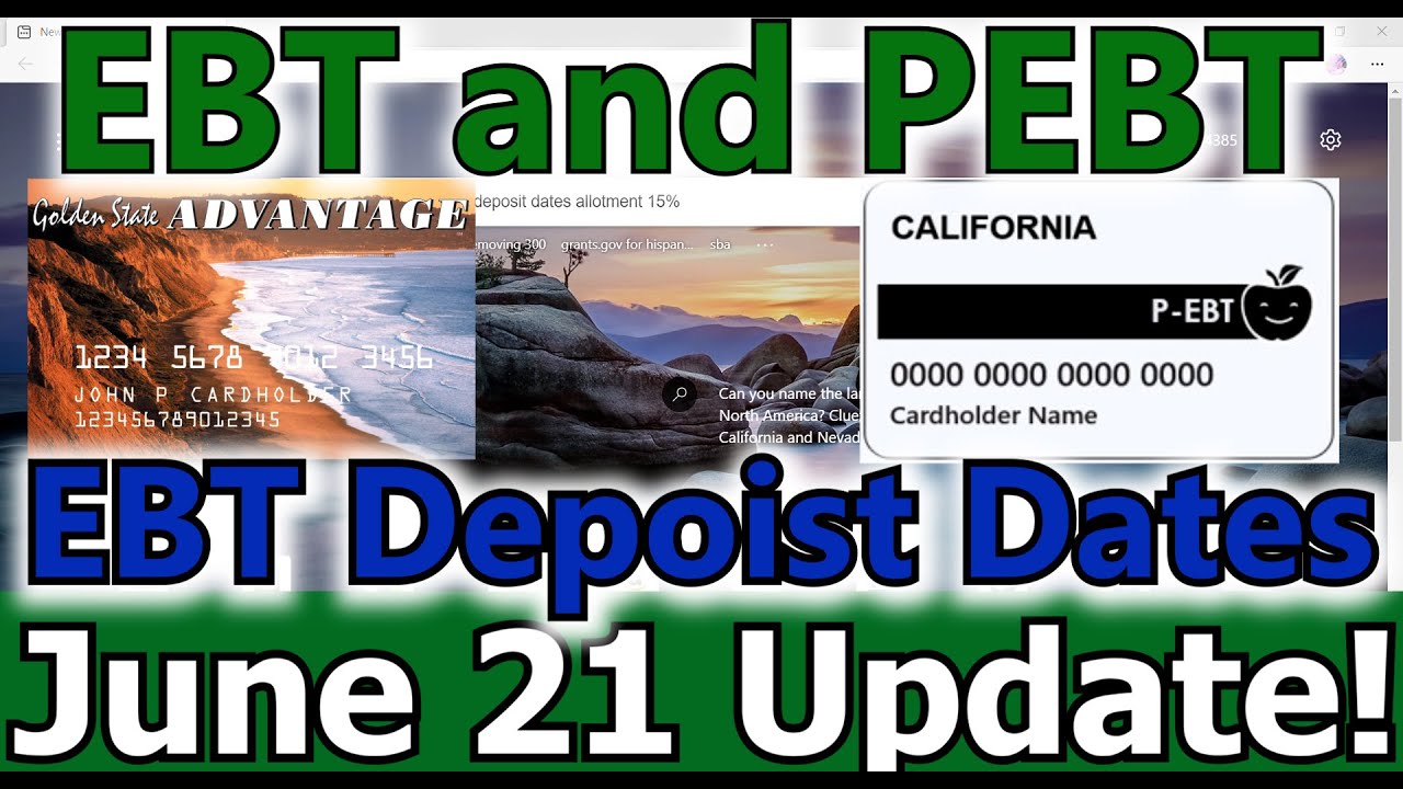 Apply PEBT EBT Deposit Dates Card 375 All States Allotment 15
