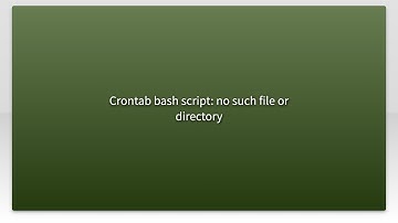 Crontab bash script: no such file or directory