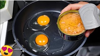 Do you have canned eggs and tuna at home easy recipe