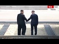 North Korean Kim shakes hand with Moon on South Korean Soil