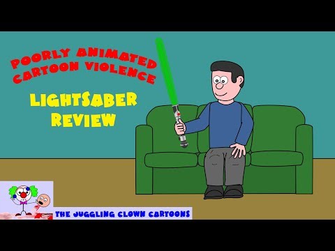 Star Wars Lightsaber Review Cartoon. Star Wars Parody. Poorly Animated Cartoon Violence.