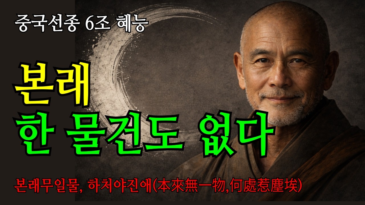 중국선종 6조 혜능/ 1,300년 전 혜능의 선언/본래무일물(本來無一物)/#마음공부 #지혜말씀 #부처님말씀