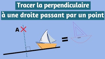 Comment tracer la perpendiculaire à une droite passant par un point ?