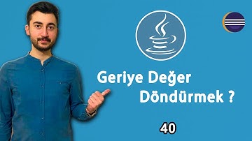 40- Java Dersleri :  Parametreli ve Geriye Değer Döndüren Metot Oluşturma