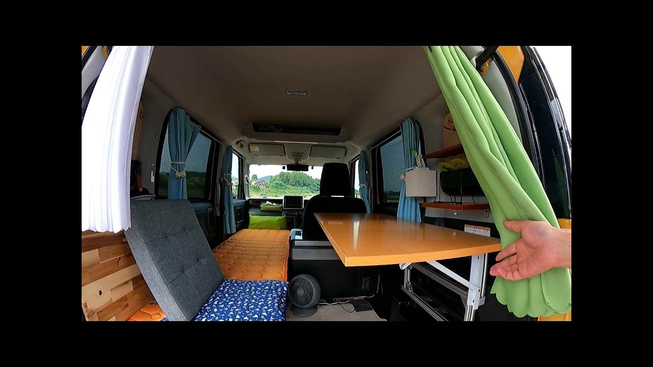 スペーシアベース専用　車中泊キット製作しました。（ベッドキット・有孔ボード・テーブル）