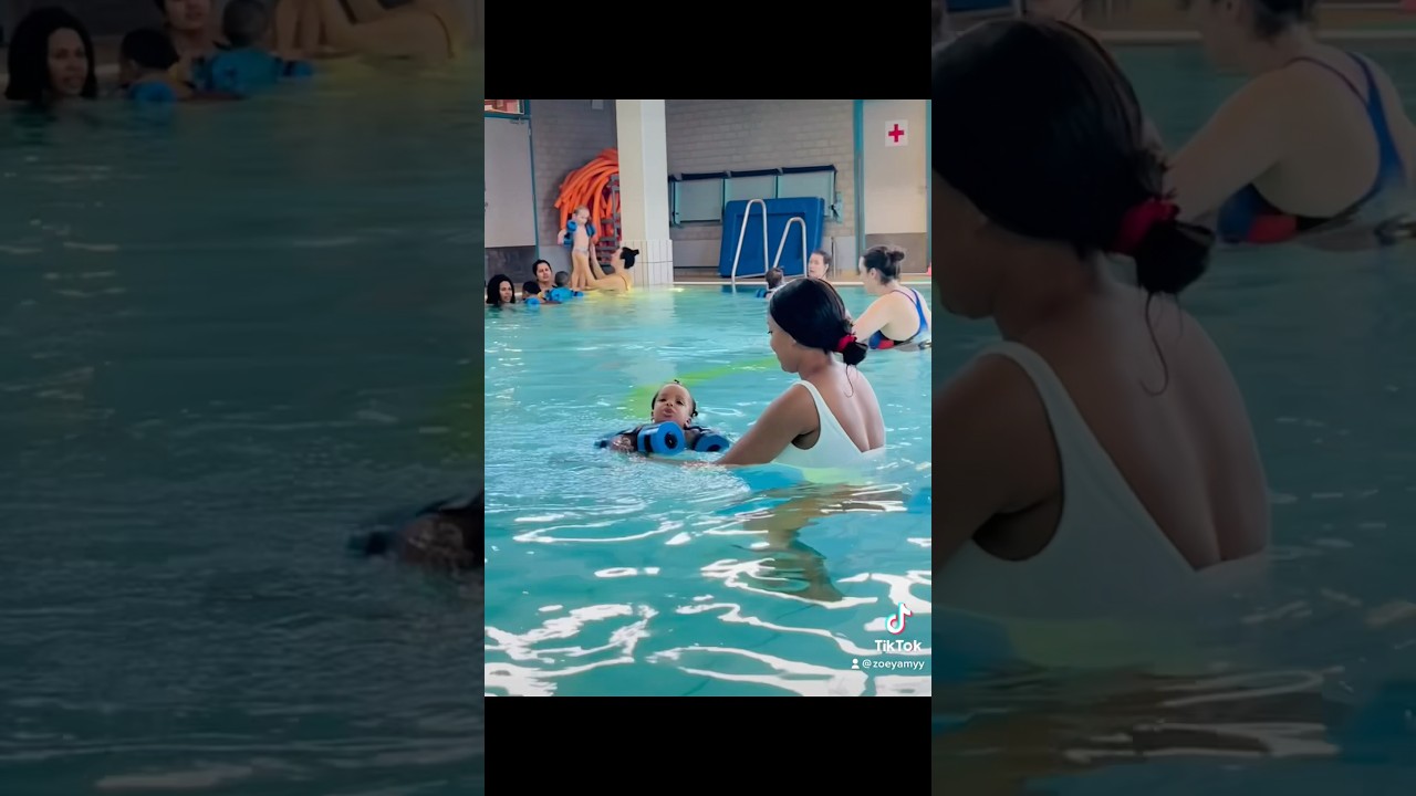 6months baby Swimming 