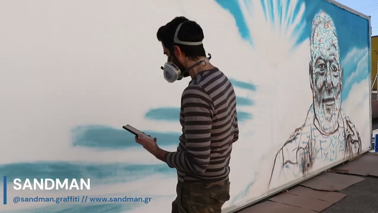 Stairway to heaven | portrait Graffiti timelapse | Sandman